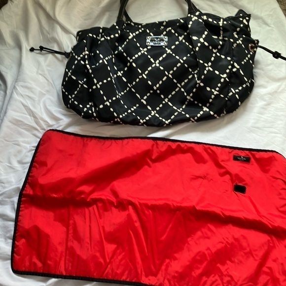 Kate Spade: Stevie “Sew be it” Diaper/Baby Bag with red changing pad - Picture 1 of 16